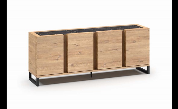Buffet-DR2-219cm-Grando-millenium-oak-nature-zebra-marble-EVAN-01