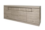 Buffet-DR2-Etna-decor-chene-gris-clair-marbre-K542-223cm-Evan