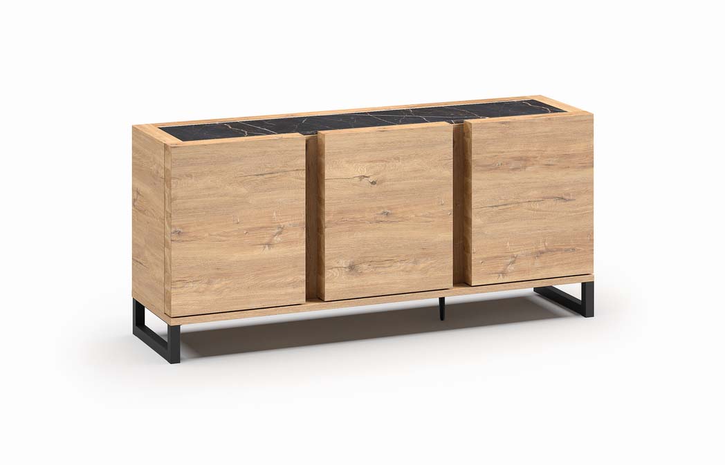 Buffet-DR3-188cm-Grando-millenium-oak-nature-zebra-marble-EVAN-01