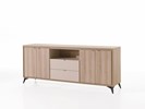 Buffet-Emotion-melamine-decor-chene-cuneo-beige-225cm-Comodi-Living
