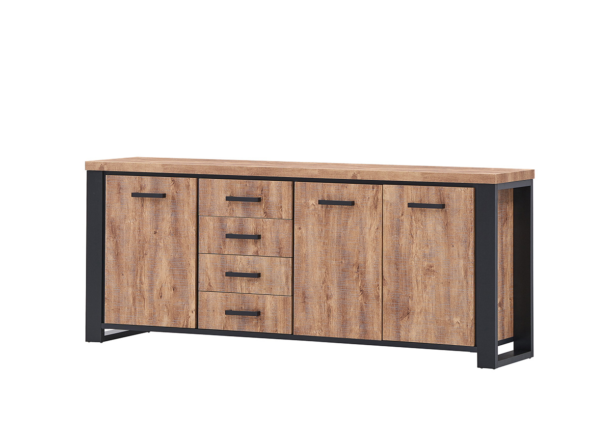 Buffet-Estrella-decor-bois-industrial-oak-noir-225cm-01-Oosterlynck