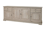 Buffet-Kent-decor-bois-chene-millenium-gris-clair-K540-DR6-246cm-Meubar