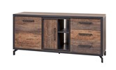 Buffet-Kuta-decor-bois-parquet-naturel-noir-mat-K647-DR7-184cm-Meubar