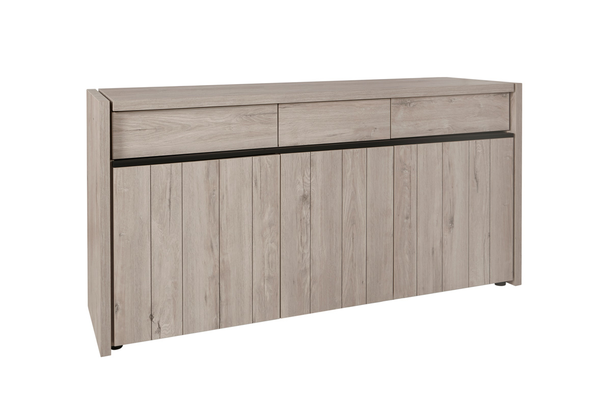 Buffet-Lucca-DR3-chene-millenium-gris-clair-noir-side-Evan