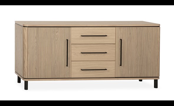 Buffet-Medway-2-portes-3-tiroirs-lamulux-blond-oak-Maxfurn