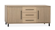 Buffet-Medway-2-portes-3-tiroirs-lamulux-blond-oak-Maxfurn