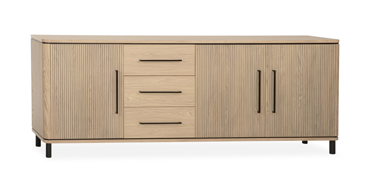 Buffet-Medway-3-portes-3-tiroirs-lamulux-blond-oak-Maxfurn