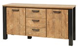 Buffet-Olivia-DR7-K662-orange-teak-wood-steel-look-Meubar