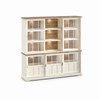 Buffet-Patio-DR2GL-3-portes-vitrees-dessus-buffet-WV7-2-portes-vitrees-3-niches-K468-larik-old-teak-front-Evan