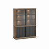 Buffet-Patio-DR3-2-portes-buffet-WV8-2-portes-vitrees-K674-old-teak-black-front-Evan