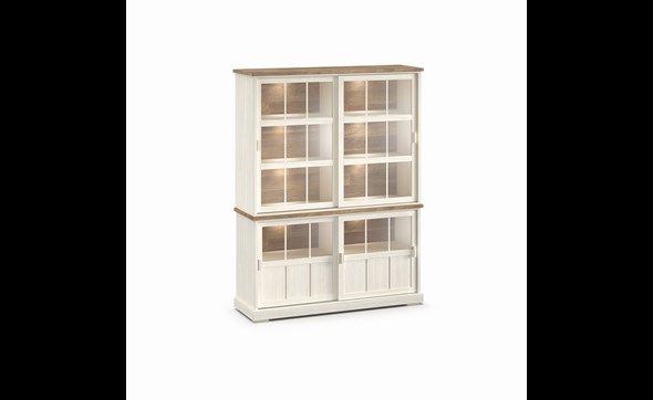 Buffet-Patio-DR3GL-2-portes-vitrees-dessus-buffet-WV8-2-portes-vitrees-K468-larik-old-teak-front-Evan