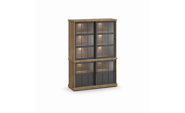 Buffet-Patio-DR4GL-2-portes-vitrees-dessus-buffet-WV9-2-portes-vitrees-K674-old-teak-black-front-Evan