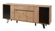 Buffet-Phenix-decor-bois-scarlet-oak-noir-220cm-GBO