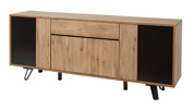 Buffet-Phenix-decor-bois-scarlet-oak-noir-220cm-GBO