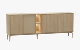 Buffet-Ravello-DR1-melamine-sand-oak-nat-champagne-side-Evan