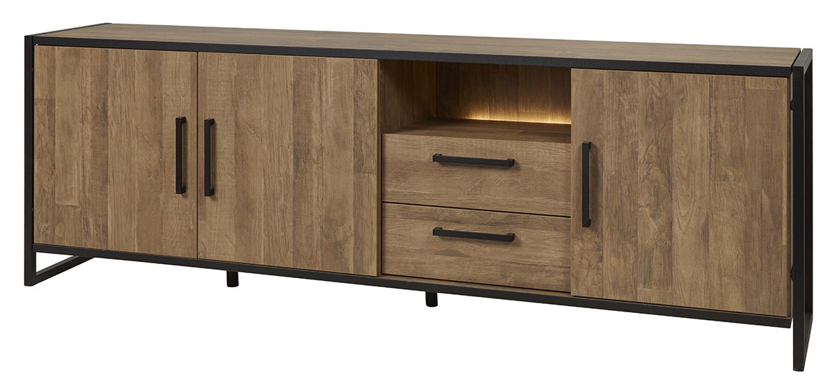 Dressoir Samo 254cm old teak Meubelen Crack