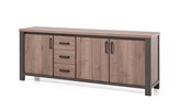 Buffet-Smash-3p-3t-decor-chene-halifax-tabac-227cm-Comodi-Living