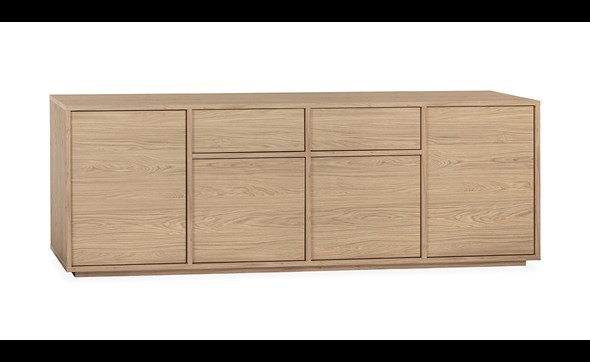 Buffet-Tokio-4-portes-2-tiroirs-180cm-blond-oak-Maxfurn