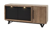 Buffet-Trentino-175cm-DR9-old-teak-matt-black-Meubar