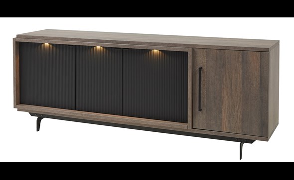 Buffet-Trentino-218cm-DR7-golden-oak-matt-black-Meubar