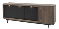 Buffet-Trentino-218cm-DR7-golden-oak-matt-black-Meubar