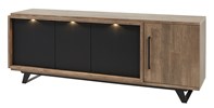 Buffet-Trentino-218cm-DR7-old-teak-matt-black-Meubar