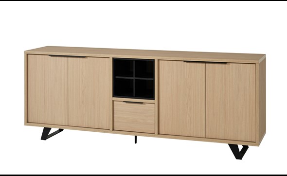 Buffet-Veneto-DR6-melamine-elegant-black-oak-K726-01-Meubar
