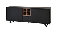 Buffet-Veneto-DR6-melamine-elegant-black-old-teak-K717-01-Meubar