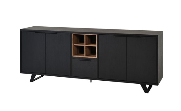 Buffet-Veneto-DR6-melamine-elegant-black-old-teak-K717-01-Meubar
