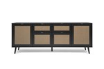 Buffet-Vienna-51B-sideboard-black-natur-cane-front-180cm-Finori
