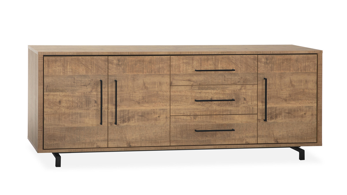 Buffet-Westport-3-portes-3-tiroirs-lamulux-mango-Maxfurn