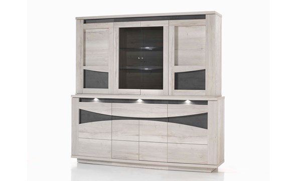 Buffet-vaisselier-Rinus-decor-chene-halifax-imitation-ceramique-avec-eclairage-225cm-Comodi-Living