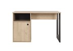 Bureau-1-porte-1-niche-Duplex-decor-chataignier-naturel-noir-G72150-120cm-front-Gautier