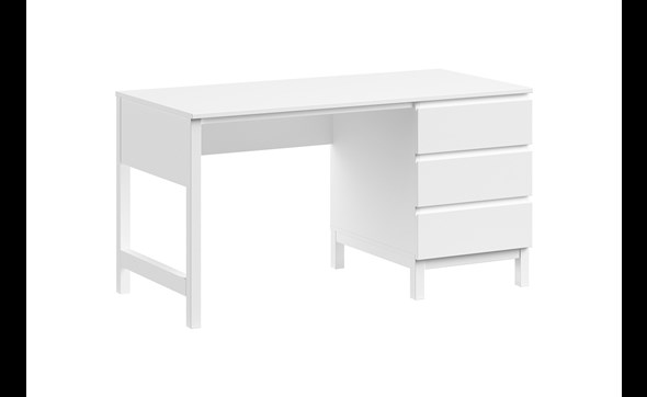 Bureau-3-tiroirs-Eva-bois-massif-blanc-EVBU1514-Vipack