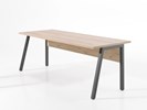 Bureau-Pronto-decor-bois-pin-noir-BU18-180cm-Neyt