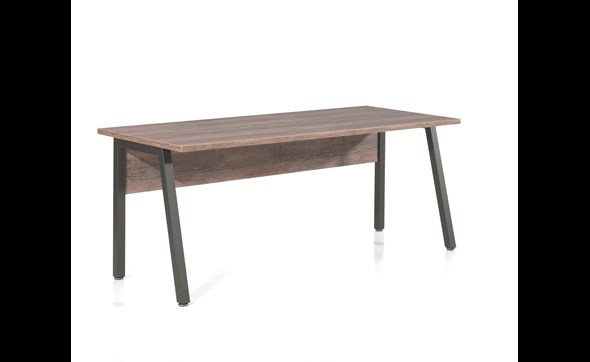 Bureau-Pronto-decor-bois-vintage-noir-BU20-200cm-Neyt