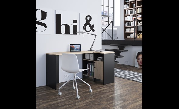 Bureau-angle-Liverpool-Diagone-E15028-decor-noir-bois-ambi-Gautier