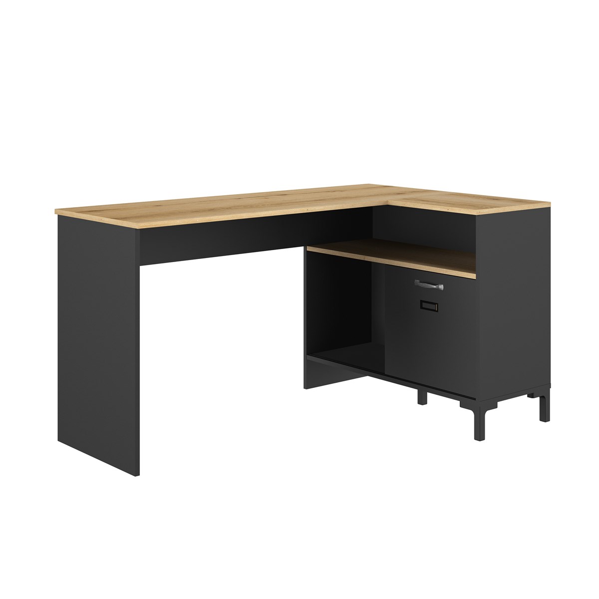 Bureau d'angle Noir en L