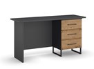 Bureau-droite-Butte-decor-chene-artisan-140cm-Rauch