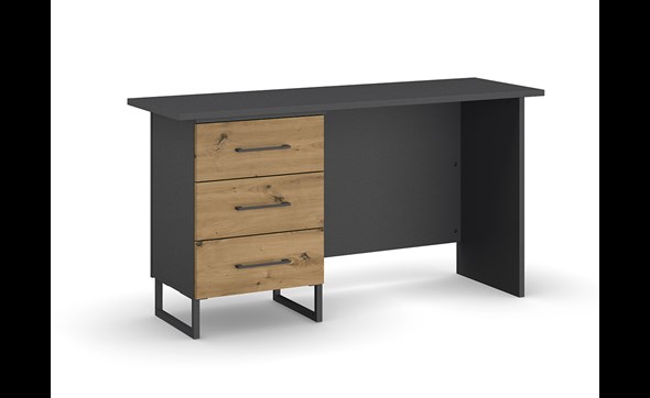 Bureau-gauche-Butte-decor-chene-artisan-140cm-Rauch