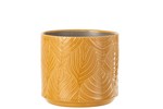 Cache-pot-tropical-ceramique-ocre-l-12805