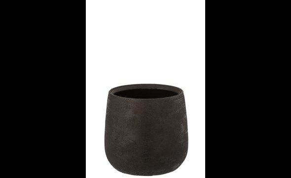 Cachepot-Irregulier-Rugueux-7087-Ceramique-Noir-Large-01-Jolipa