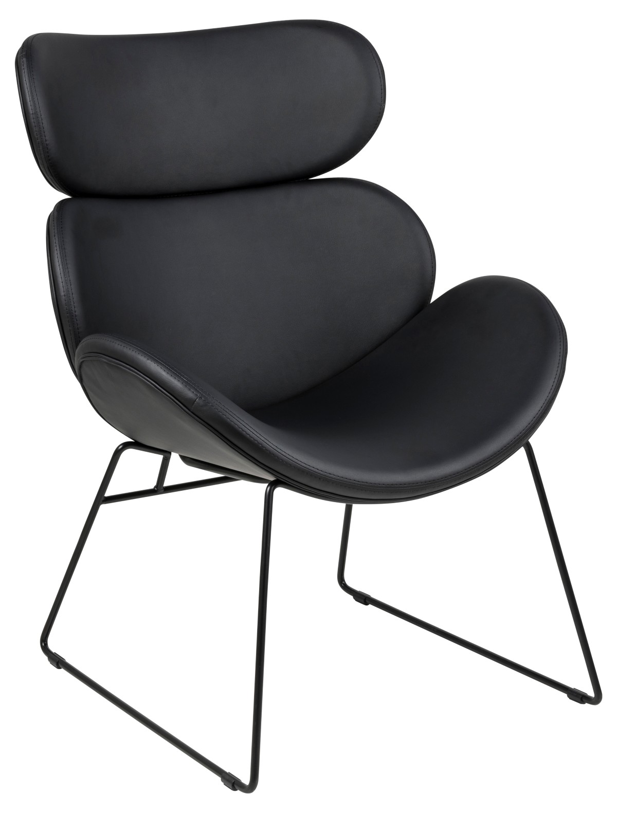 Caise lounge-Cazar-71939-PU noir-01-Actona