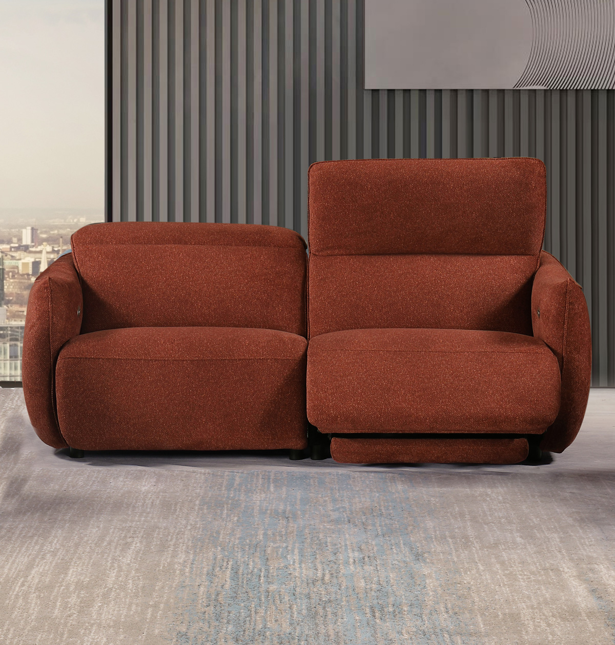 Canape-2,5-places-Pepper-tissu-brique-Comodi-Sofa