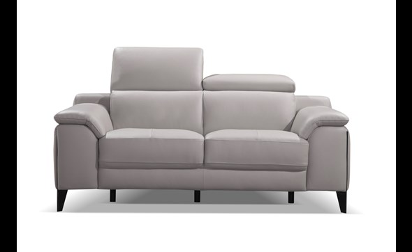 Canape-2-places-Argento-cuir-royal-1025-grigio-bianco-pieds-titanio-scuro-front-Diva-Divani