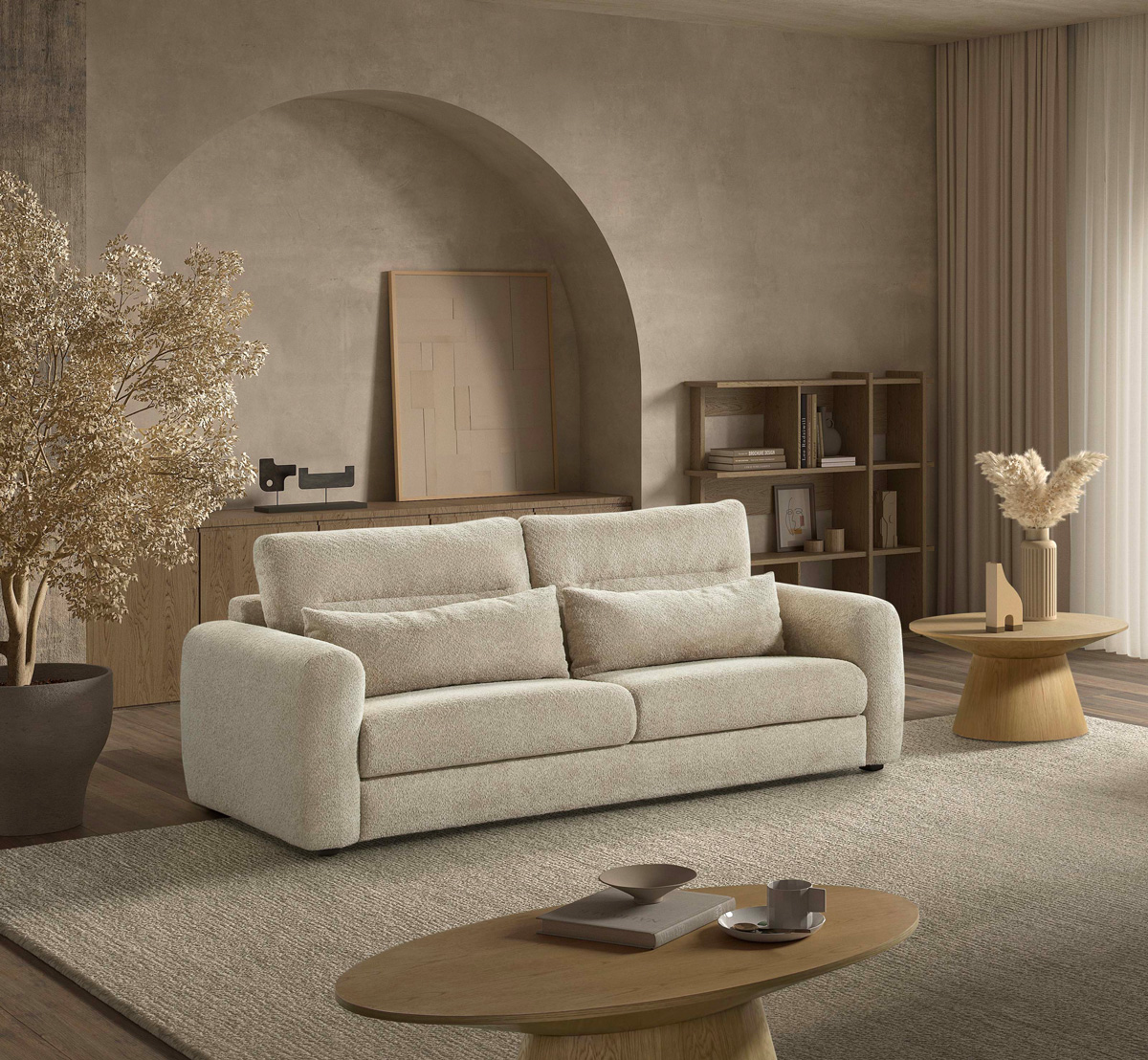 Canape-25-places-Mimas-2511-tissu-campo-Beige-Comodi-SofaL