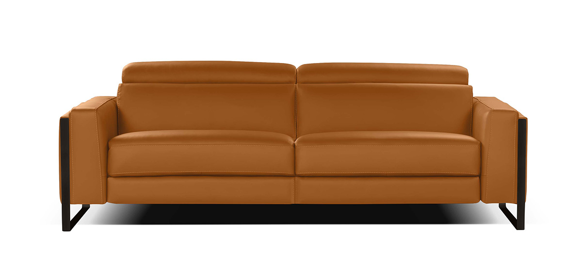 Canape-3-places-Pier-cuir-bull-363-cognac-pied-metal-noir-mat-Calia