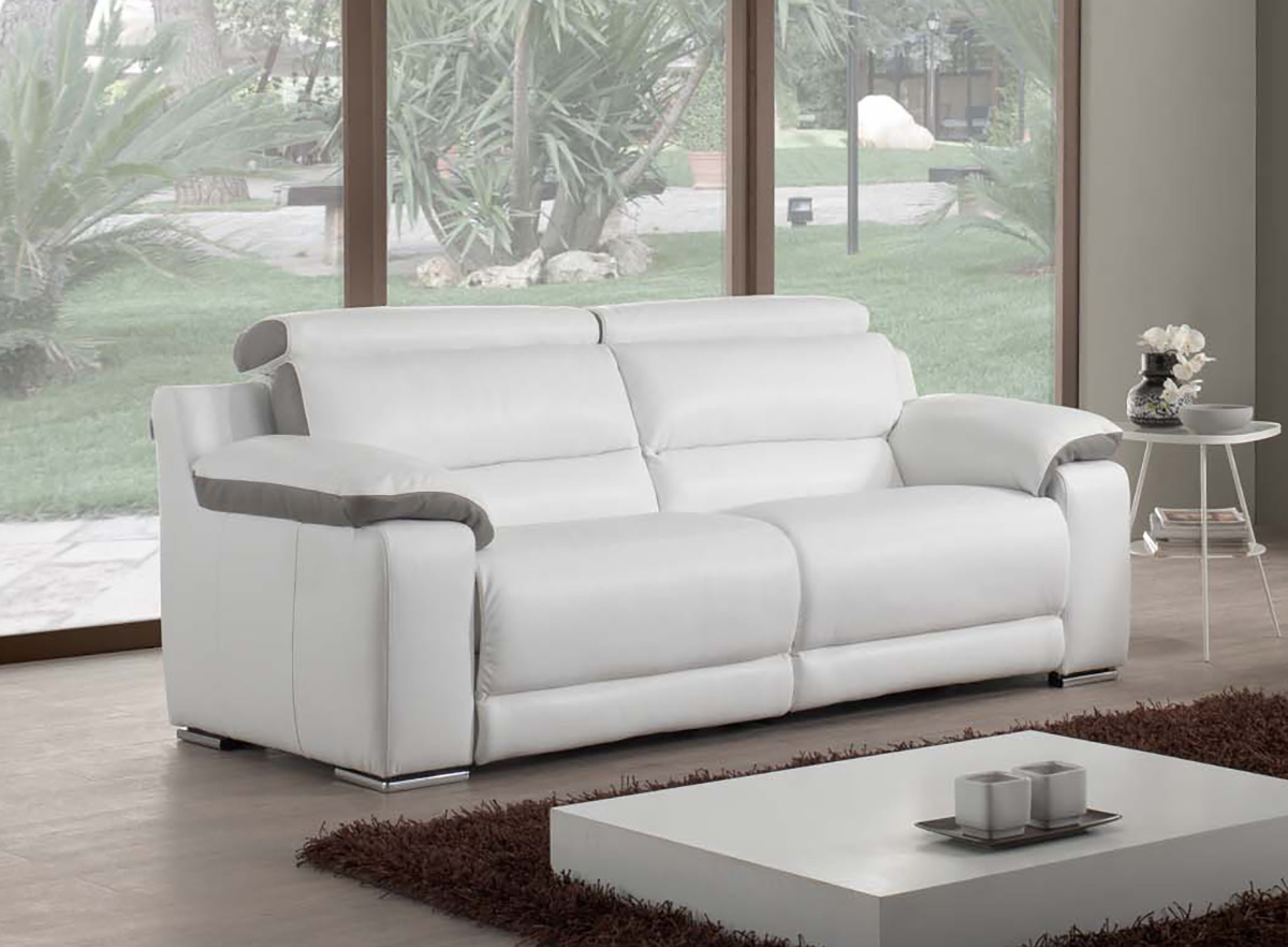 Canape-3-places-fixe-Murano-cuir-super-blanc-37071-détail-gris-37088-214cm-Altoni