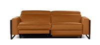 Canape-3-places-relax-electrique-Pier-cuir-bull-363-cognac-pied-metal-noir-mat-Calia