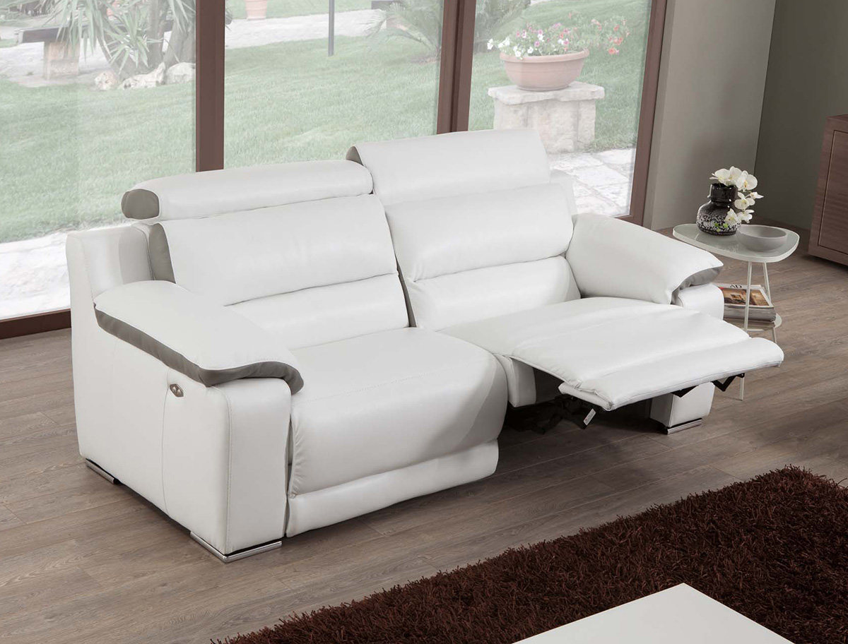 Canape-3-places-relax-electriques-Murano-cuir-super-blanc-37071-détail-gris-37088-214cm-Altoni